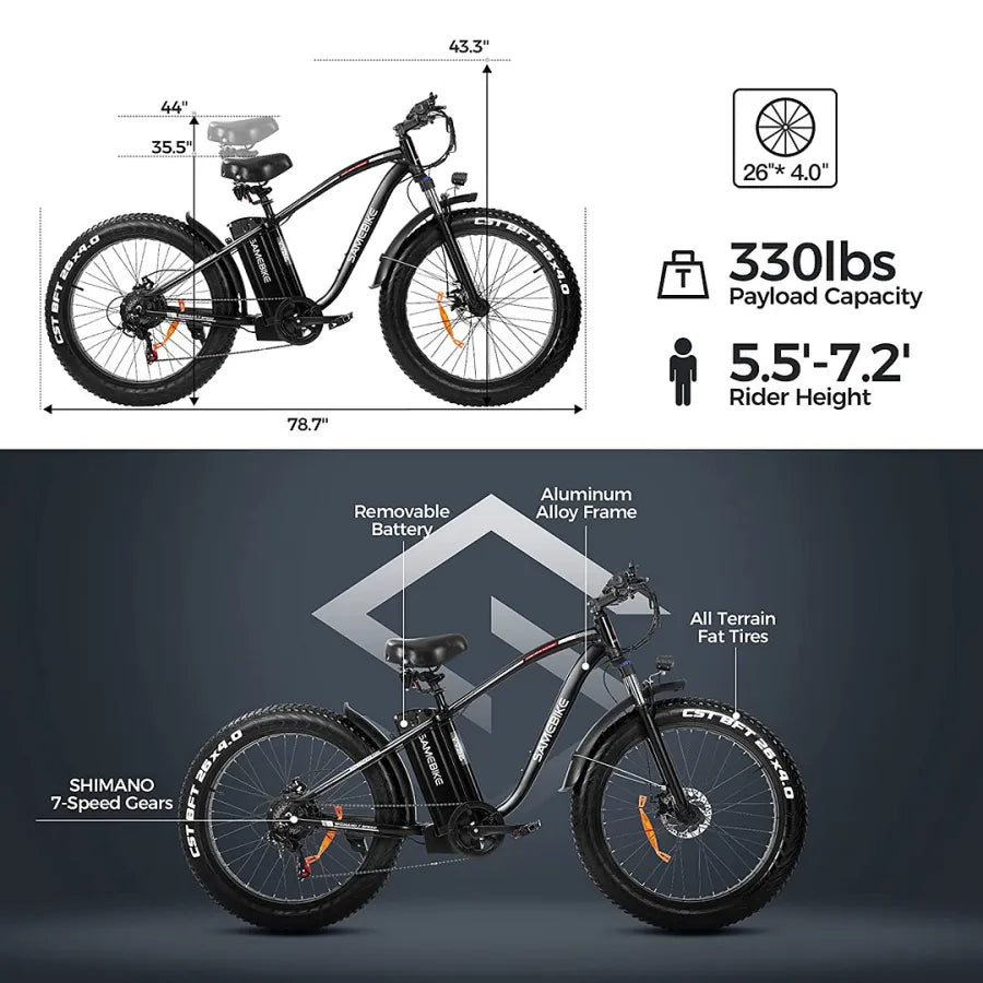 Clearance SaleOutdoor electric bike with 48V / 15Ah lithium battery