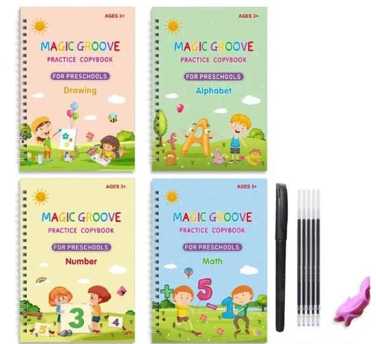 Magical Handwriting Reusable Book (1 Set Of 4 Books)