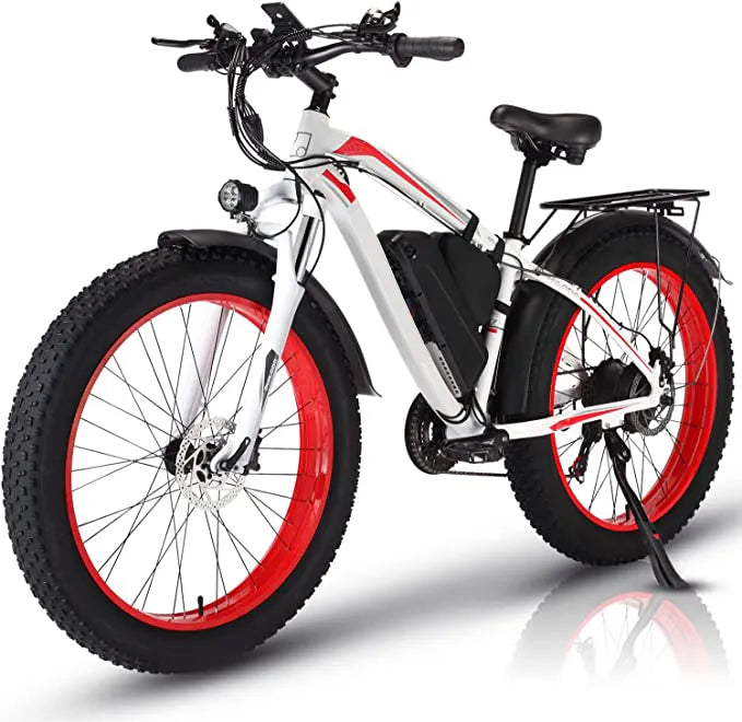 Wide tire electric bike with 2000W 48V/17.5Ah removable battery 35MPH